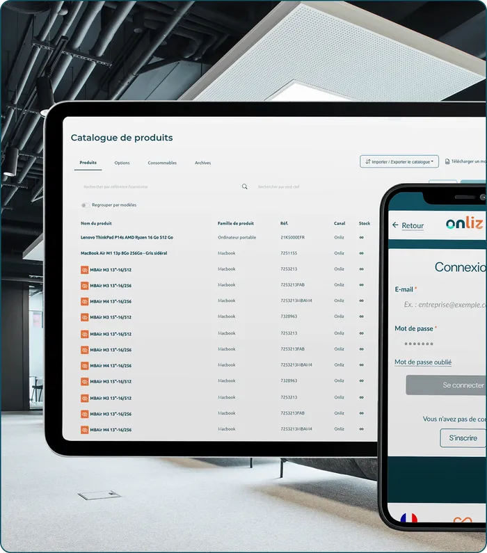image d'illustration de la page Partner Shop Onliz - ordinateur et smartphone