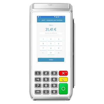 Terminal de paiement Yavin X Fixe PinPad,  Pax A80 blanc + Q25 noir.