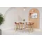 Ensemble réunion piétement bois